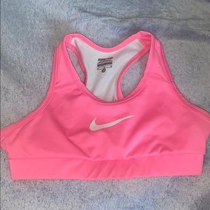 Nike Pro Pink and White Sports Bra